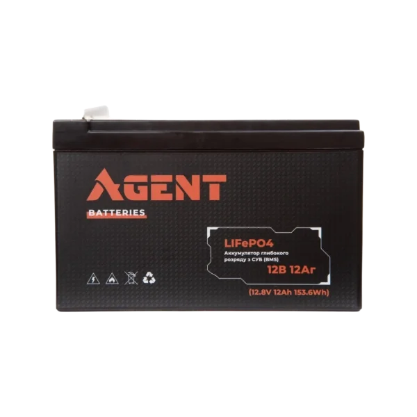 Акумулятор глибокого розряду AGENT LiFePO4 12V 12Ah