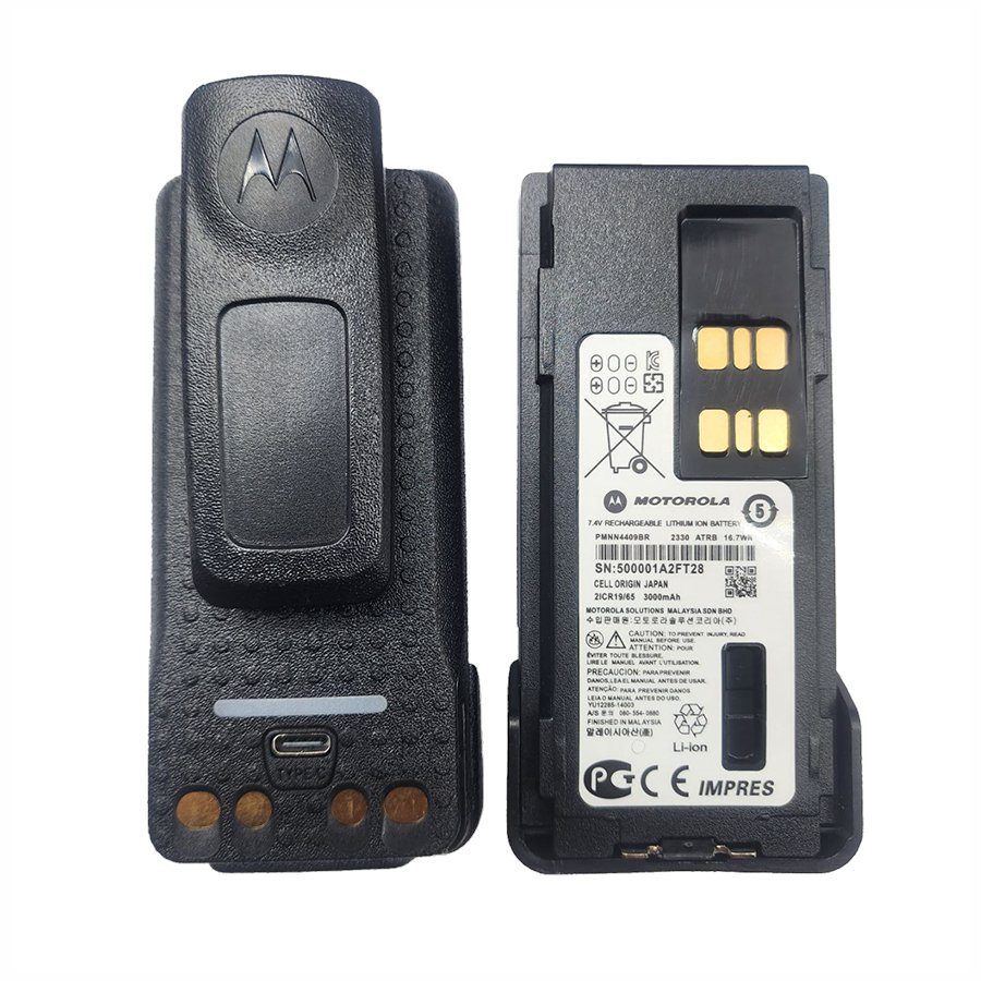 Акумулятор PMNN4409AR для рацій Motorola DP4400e/DP4800e 3000 mAh з роз'ємом Type-C Акумулятор PMNN4409AR для рацій Motorola DP4400e/DP4800e 3000 mAh з роз'ємом Type-C