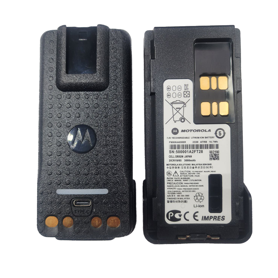 Акумулятор PMNN4409AR для рацій Motorola DP4400e/DP4800e 3000 mAh з роз'ємом Type-C Акумулятор PMNN4409AR для рацій Motorola DP4400e/DP4800e 3000 mAh з роз'ємом Type-C