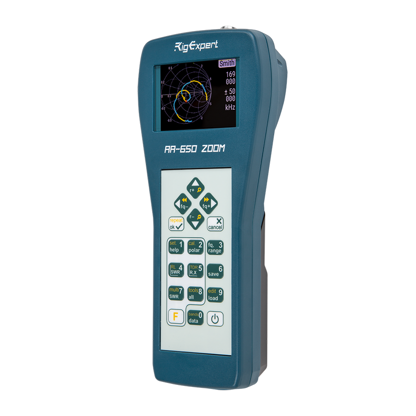 RigExpert AA-650 ZOOM – Аналізатор антен і кабелів (0,1–650 МГц,...